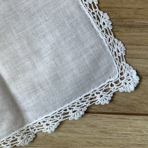 New cotton handmade crochet lace handkerchief hankie